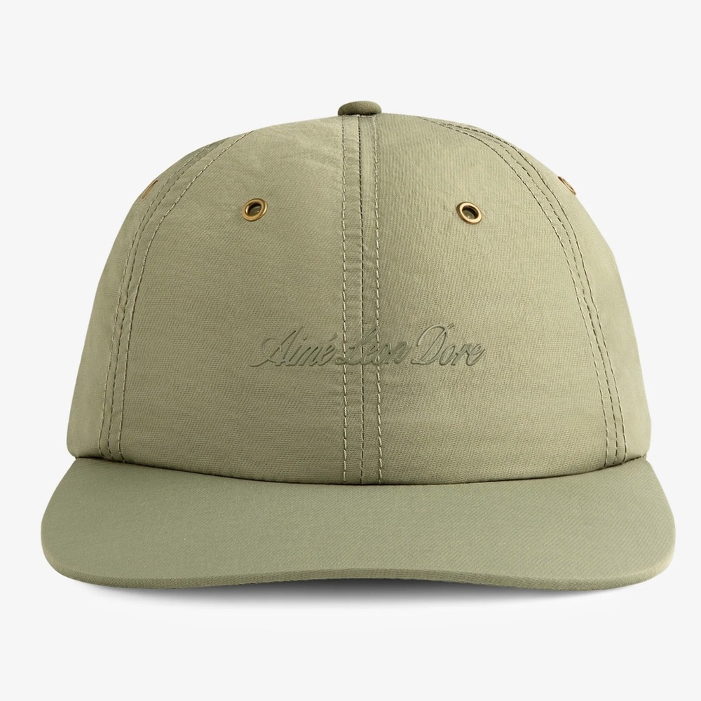 NEW AIME LEON DORE script sport nylon twill 6 panel hat cap laurel oak olive